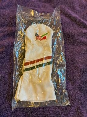 New White Leather Golf Driver Head Cover